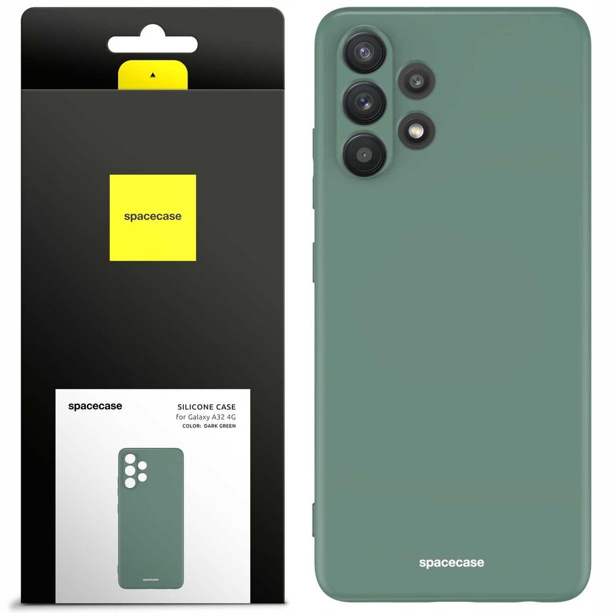 Spacecase Siliconen Hoesje Voor Samsung Galaxy A32 4G Donkergroen