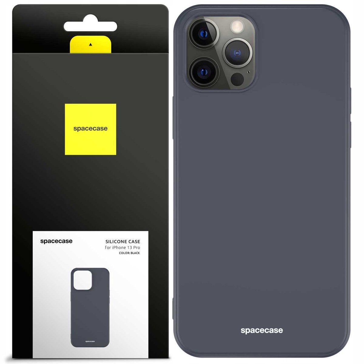Spacecase Siliconen Hoesje Voor Iphone 13 Pro Zwart Hoesje