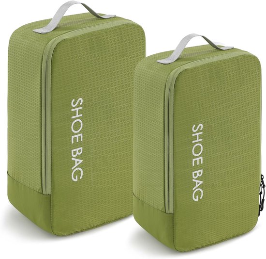 TRAVANDO Schoenentas 2-delige Set - Waterdichte Schoenenzakken - Vuilafstotende Schoenenzak Reis voor Schoenen, Vakantie Shoebag Tas voor het scheiden van Schoenen en Kleding Reisonderdelen (Rood