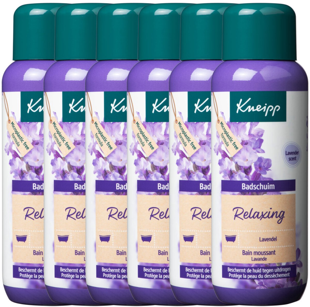 Bol.com Kneipp Badschuim Relaxing Lavendel - 6 x 400 ml - Voordeelverpakking aanbieding