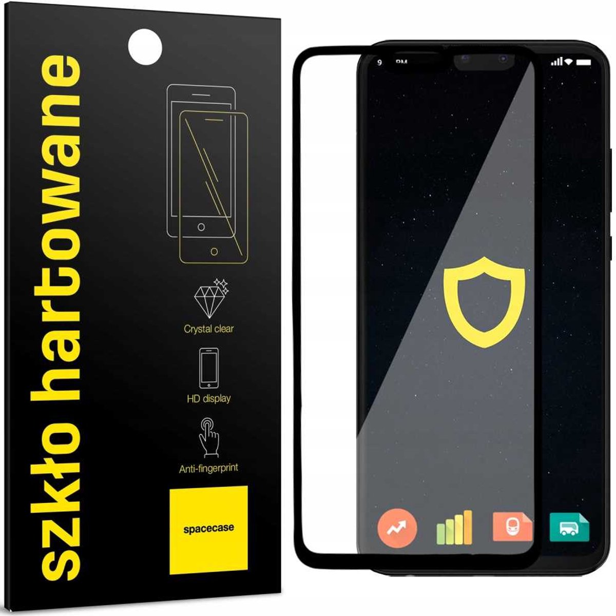 Spacecase 5D Gehard Glas Voor Huawei Y9 2019 Beschermfolie