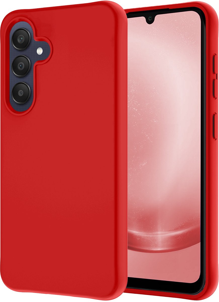 Hoesje - Geschikt voor Samsung Galaxy A26 - Sterk & Shockproof - Hoes Cover - Siliconen Case - Rood