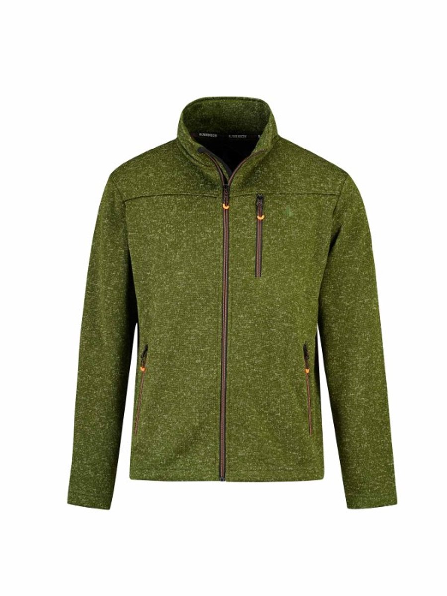BJØRNSON Tord Gebreid Vest Heren - Outdoor - Maat 4XL - Olijfgroen