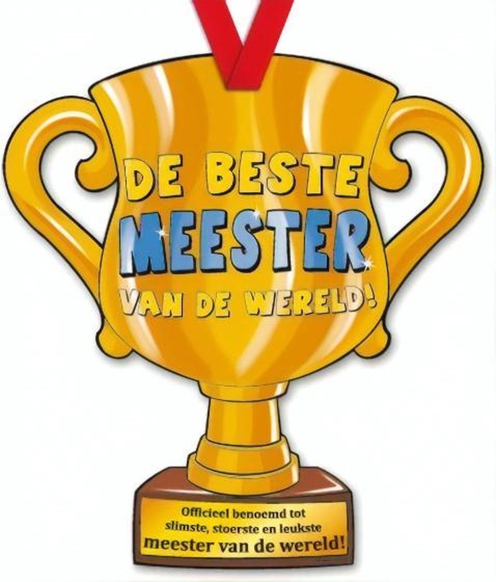 Trofee met lint - Trophy - Meester