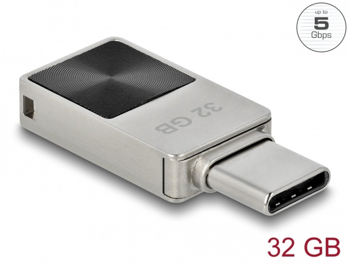 DELOCK Mini USB 5Gbps USB-C Speicherstick 32GB metale behuizing