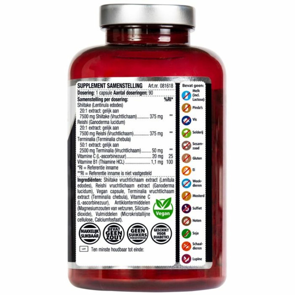 Goedkoopste Lucovitaal Voedingssupplementen Capsules Shiitake & Reishi 90Cap