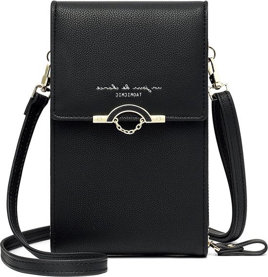 REETEE Kleine schoudertas voor dames, retro, PU-leer, mobiele telefoontas, dames, portemonnee met kaartsleuf, mini-handtas met verstelbare schouderriem en veel zakken, Roze, S, Retro