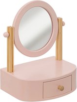 Miroir De Maquillage Mignon En Forme De Chat - Rotation à 360°, Avec Plateau Rangement, Idéal Cadeau Fille (rose)
