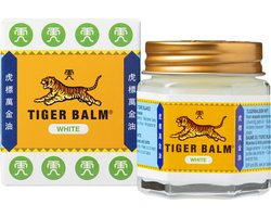 Tiger Balm Wit - Tijgerbalsem - Om vrijer te ademen - Verzachtende invloed op voorhoofd en slapen - Spierbalsem - 30 gram
