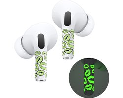 Airpods Stickers Geschikt voor Airpods Pro / 2 Pro stickers Glow in the Dark Lips - AirPods Pro 2nd Generation Sticker Gloed in het donker- Ntech