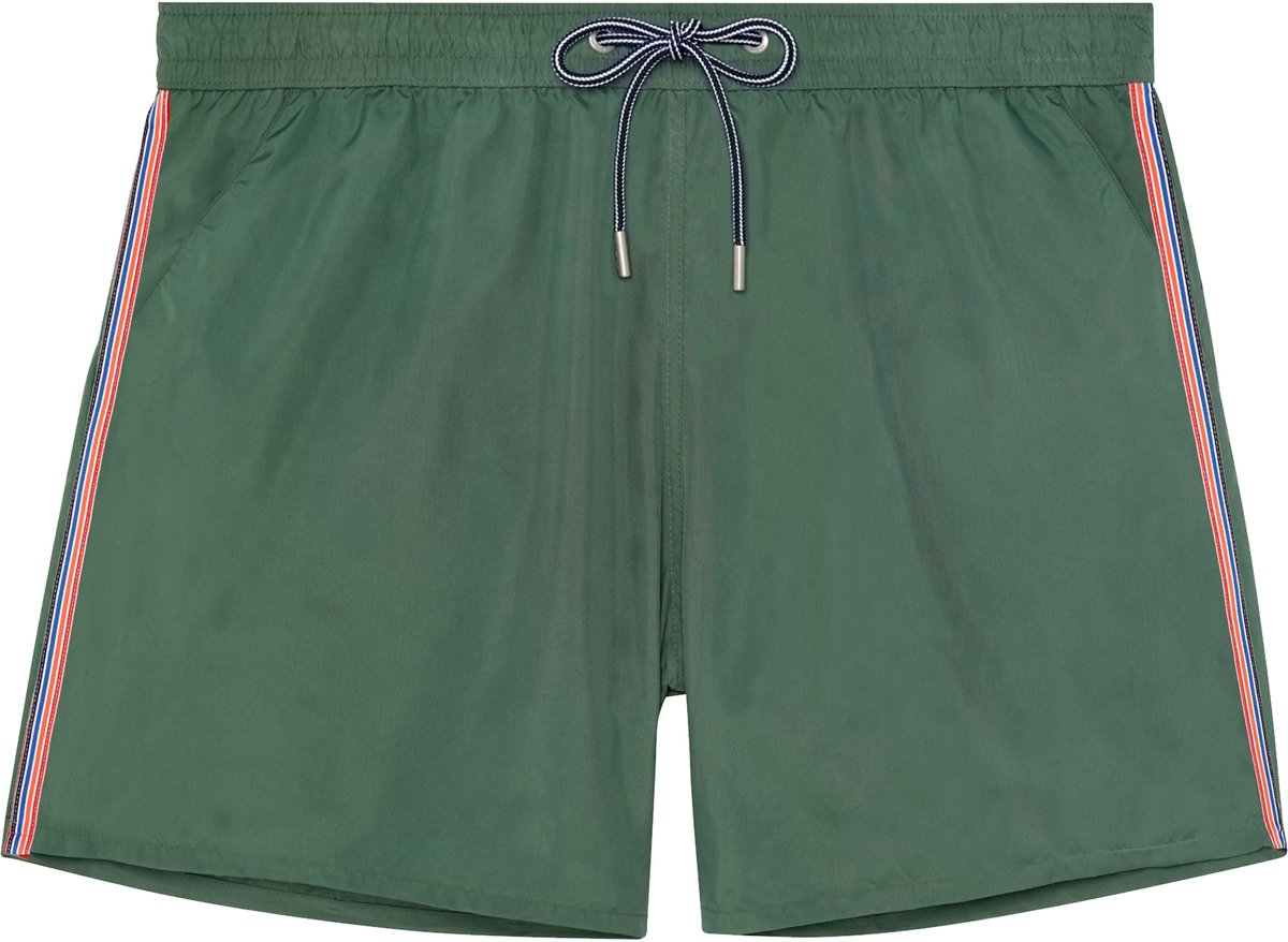 HOM Nautical cup beach boxer - heren zwemshort - kaki groen