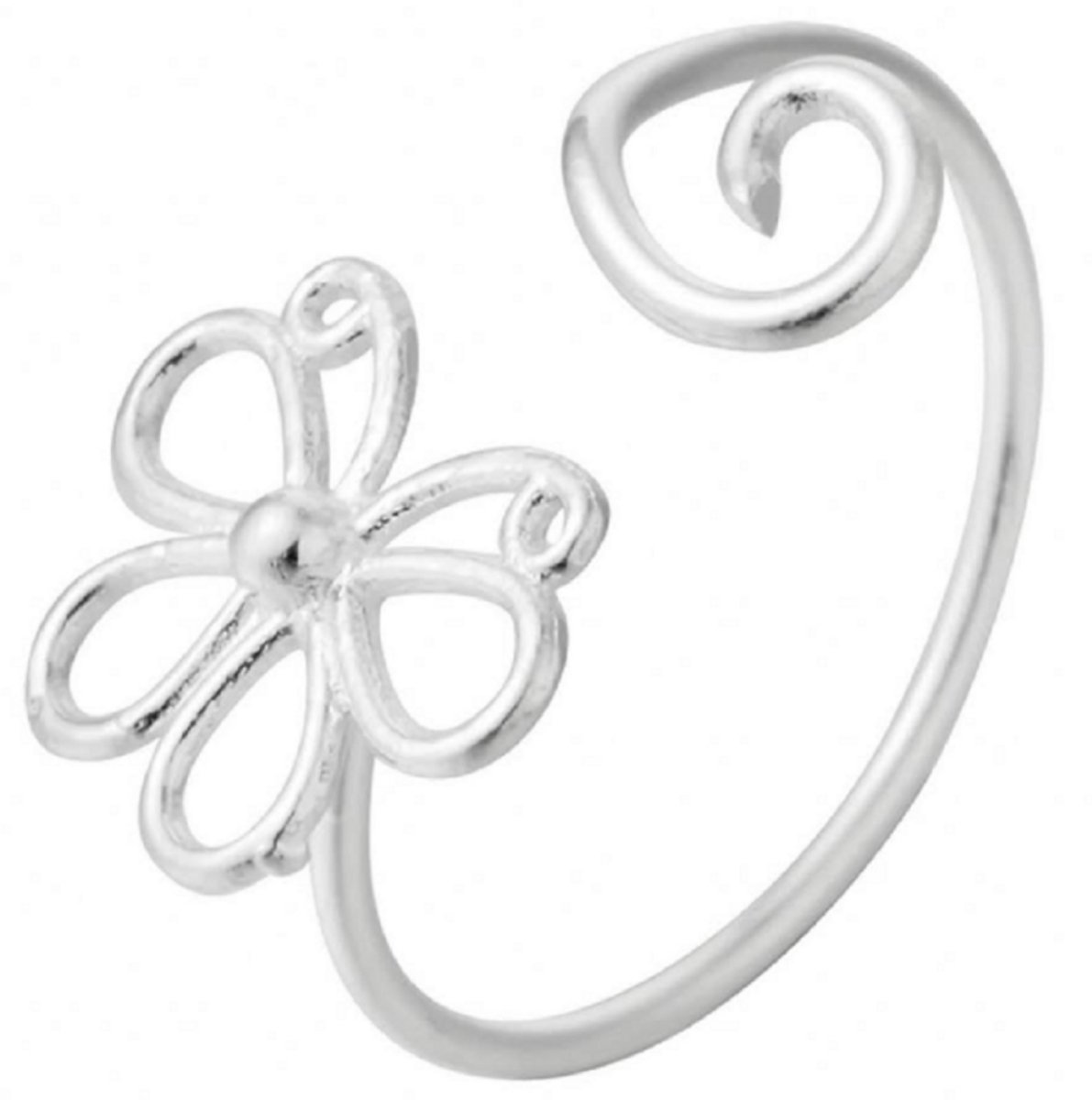 Zilveren Teenring- Vlinder - Charme Bijoux