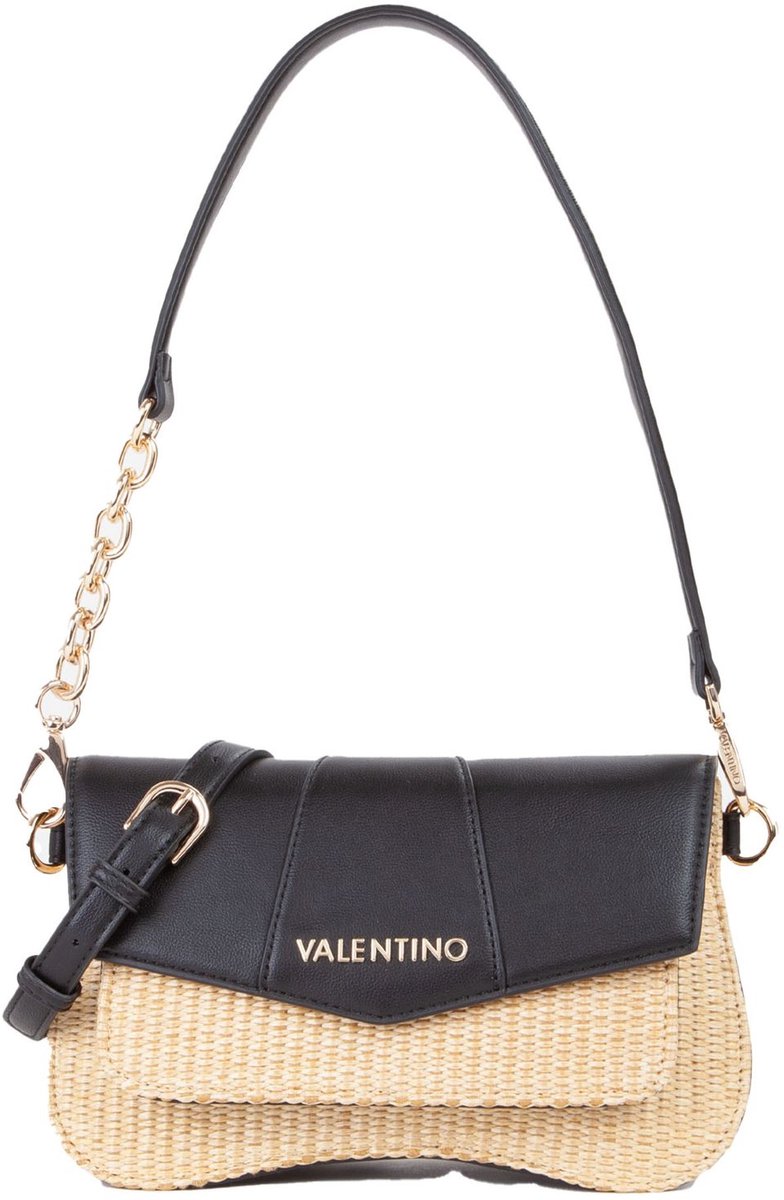 VALENTINO Schoudertas Unika Shoulder Bag Nero / Natur Zwart