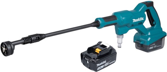 Makita DHW 180 Z accudrukreiniger 18V snoerloos 24 bar 150 l/u met 3.0 Ah accu en verlengbuis