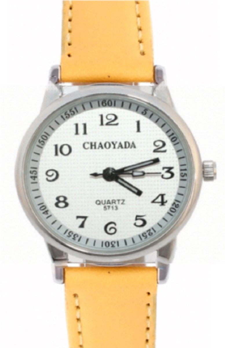 Horloge Chaoyada Geel Seconden aanduiding - Charme Bijoux