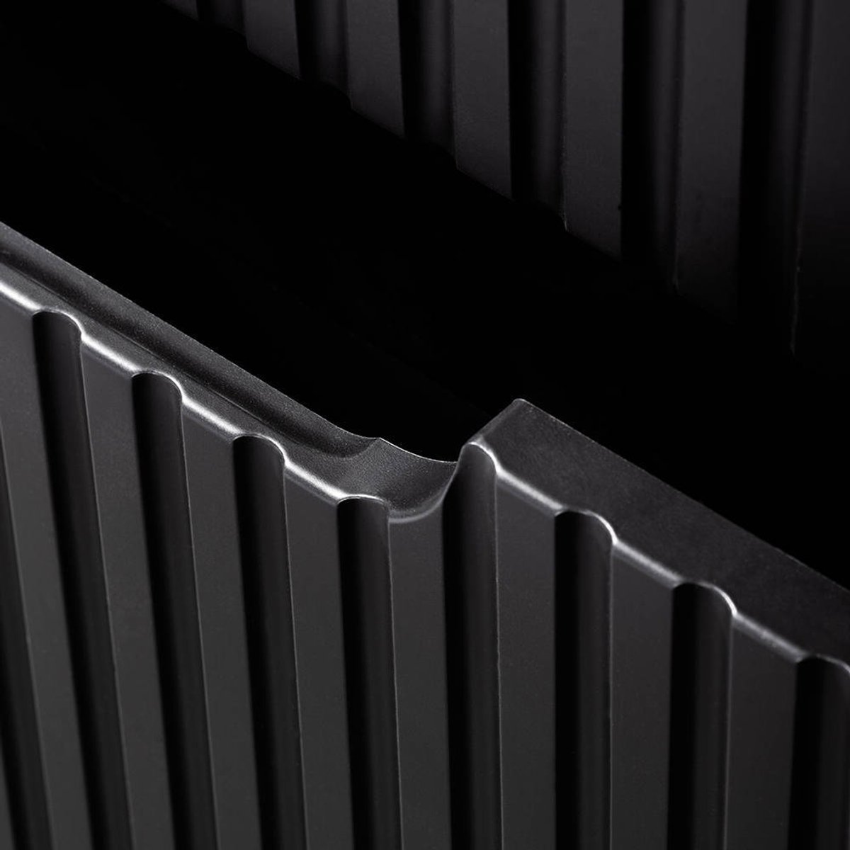 Wastafelonderkast met wastafel Newport Black 70,5x60,4x40 cm zwart en eikenkleurig [en.casa]
