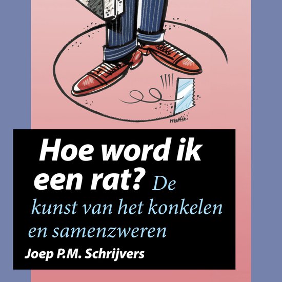 Boek "Hoe word ik een rat?" met illustratie van schoenen en tekst.