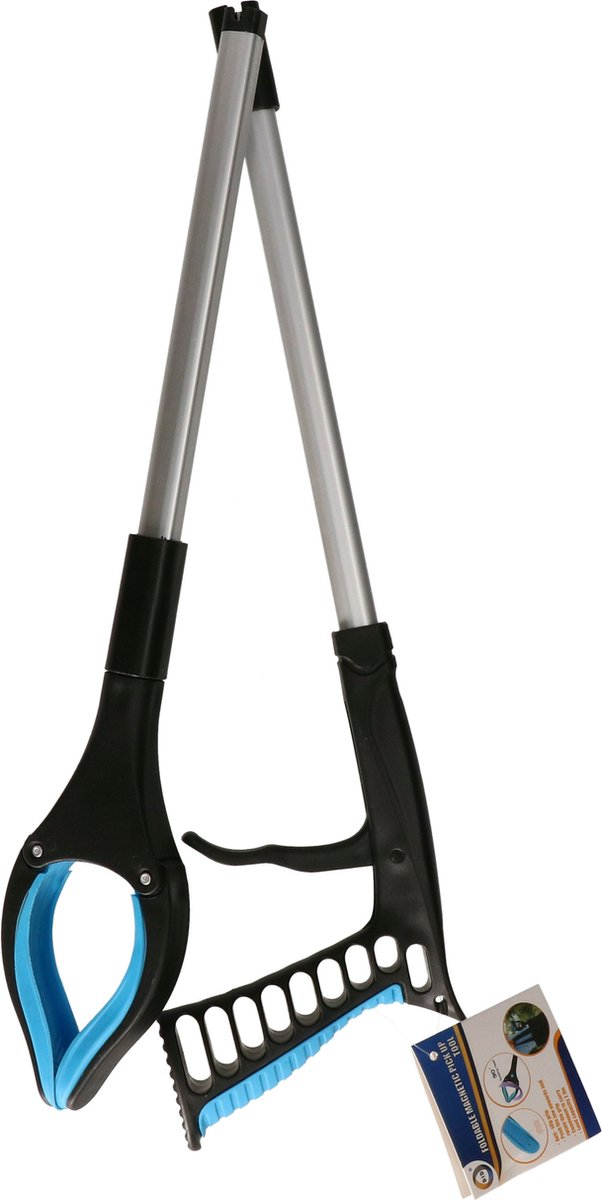 Afvalgrijper/grijptang - opvouwbaar - 81 cm - aluminium/kunststof - magnetische grip kaak van Strex — afbeelding 2