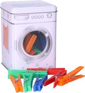 Pinces à linge en plastique - 24x - 4 couleurs par set - 8 cm