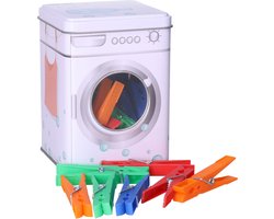Kunststof wasknijpers - 24x - 4 kleuren per set - 8 cm