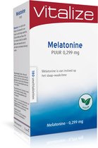 Vitalize Melatonine Puur 0,299 mg 180 tabletten | Speelt een rol bij een goede nachtrust - Handige smelttabletten