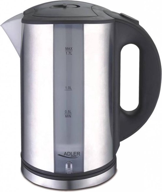 Adler AD 1216 - Waterkoker - snoerloos - 1.7 liter - RVS - 2000 Watt