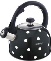 Bol.com Kinghoff Fluitketel zwart stippel - 26 l aanbieding