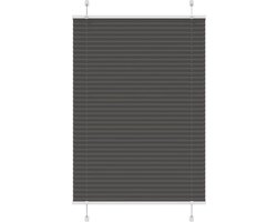 vidaXL - Plissé - rolgordijn - 85x150 - cm - stofbreedte - 84,4 - cm - polyester - zwart