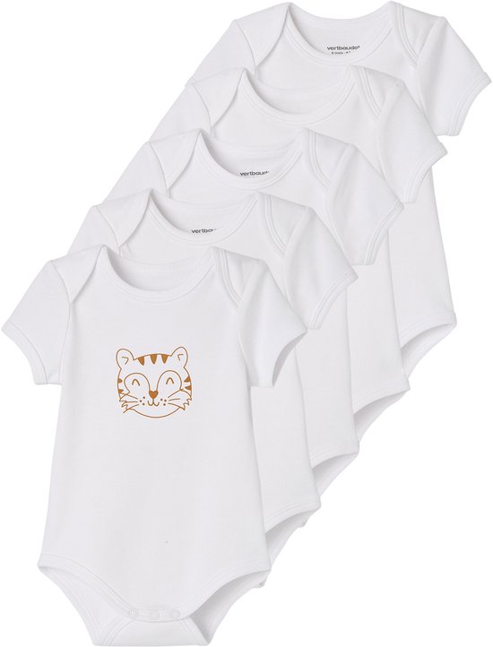 NEXT Babyjongen Set van 5 babyrompers met korte mouwen Blauw 62-68
