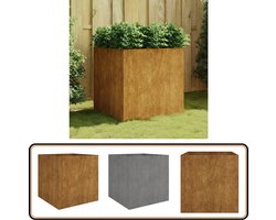 vidaXL - Plantenbak - 80x80x80 - cm - cortenstaal