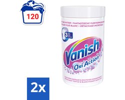 Vanish Oxi Action - Vlekkenverwijderaar Poeder - Zonder Bleek - Witte Was - 1.5 Kg - Voordeelverpakking - 2 stuks
