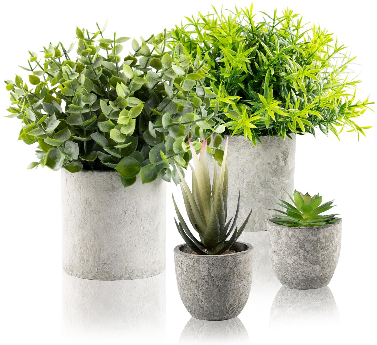 Unyqoos ® Stijlvolle Set van Vier Realistische Kunstplanten voor Diverse Interieurdecoratie kleur