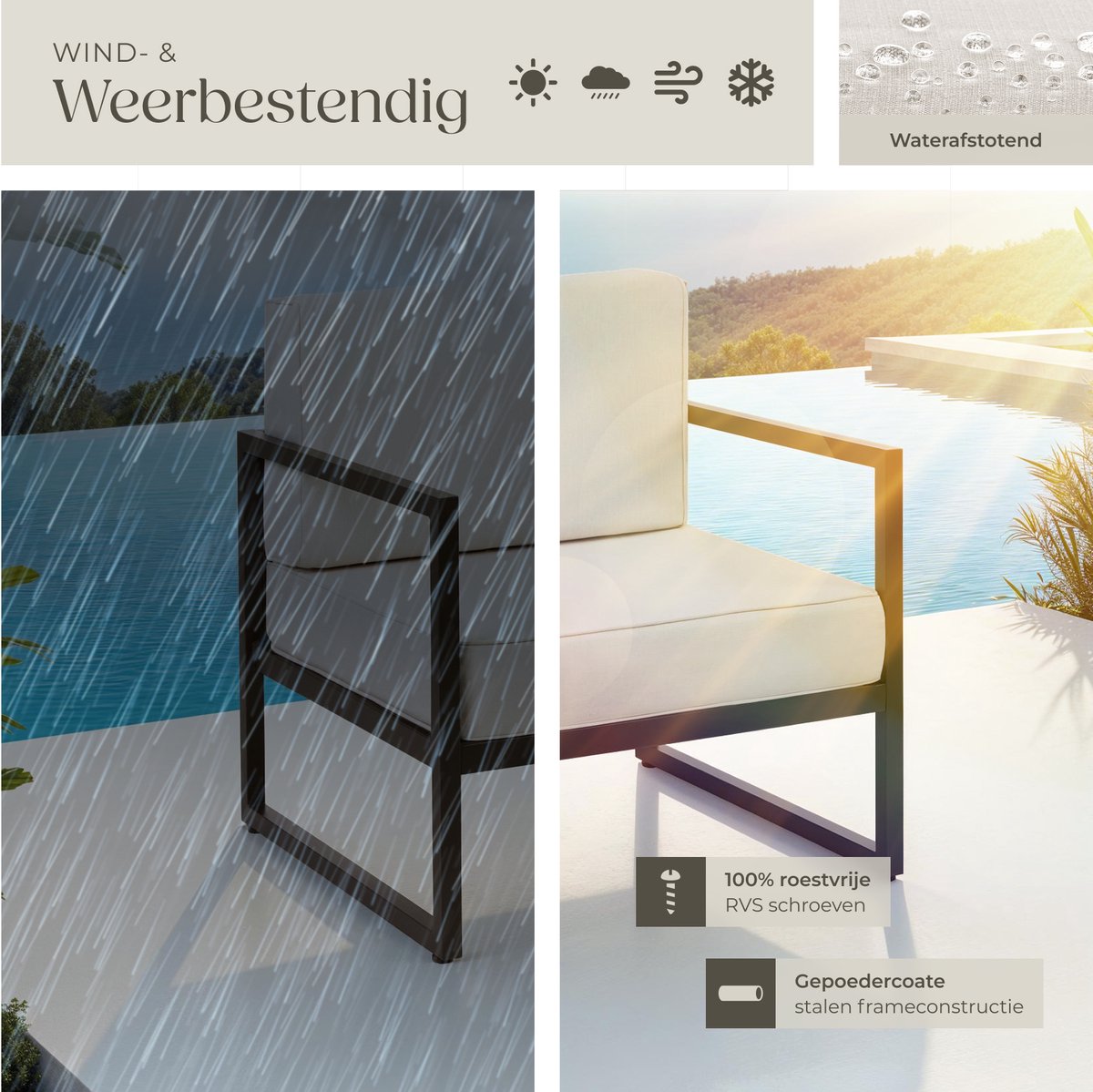 tectake - Comosa Lounge fauteuil tuin thumbnail 3
