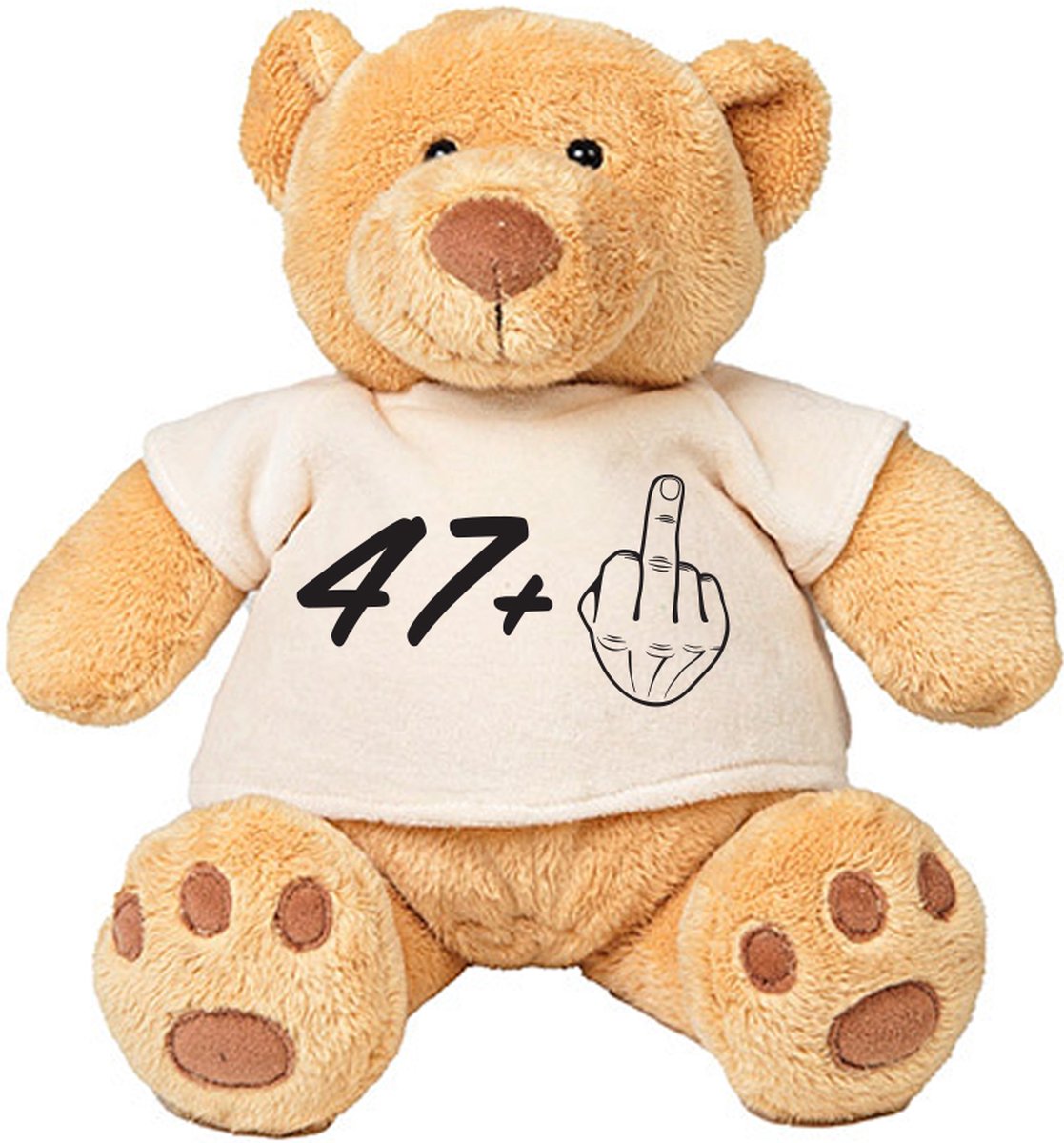 Pluche Beer 48 Jaar feest  knuffel  cadeau  beertje  verjaardag