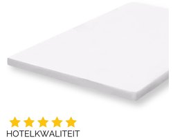 Droomtextiel Topper Molton Matrasbeschermer Hoeslaken Stretch - 160x200 cm - Hotelkwaliteit