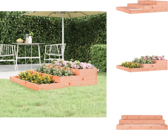 vidaXL Jardinière Bois de Douglas - Conception en cascade - 107 x 107 x 27 cm - Jardinière décorative - Pot de fleurs