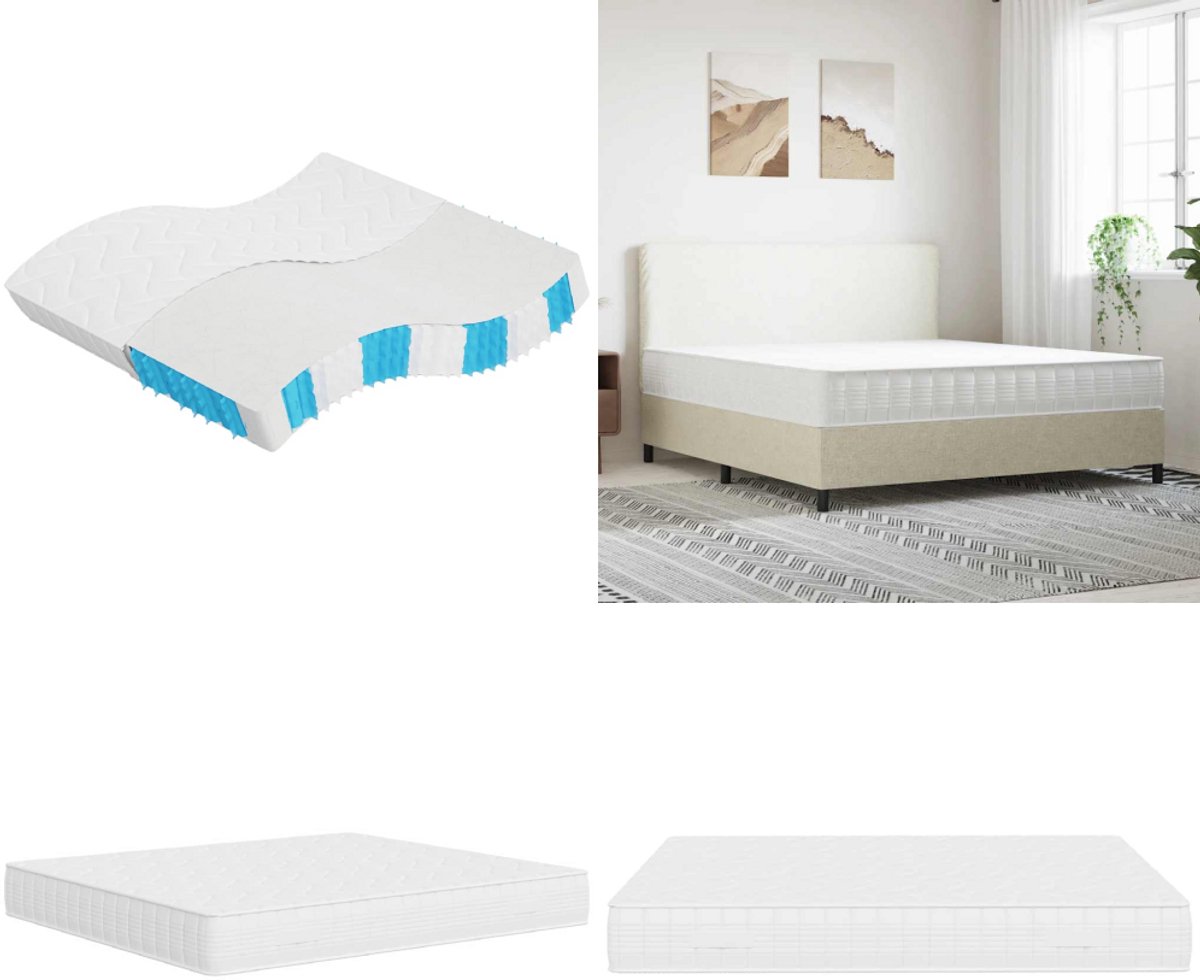 vidaXL Pocketveringmatras middelhard-hard 180x200 cm - Pocketveringmatras - Pocketveringmatrassen - Matras Pocketvering - Matras Pocketveren