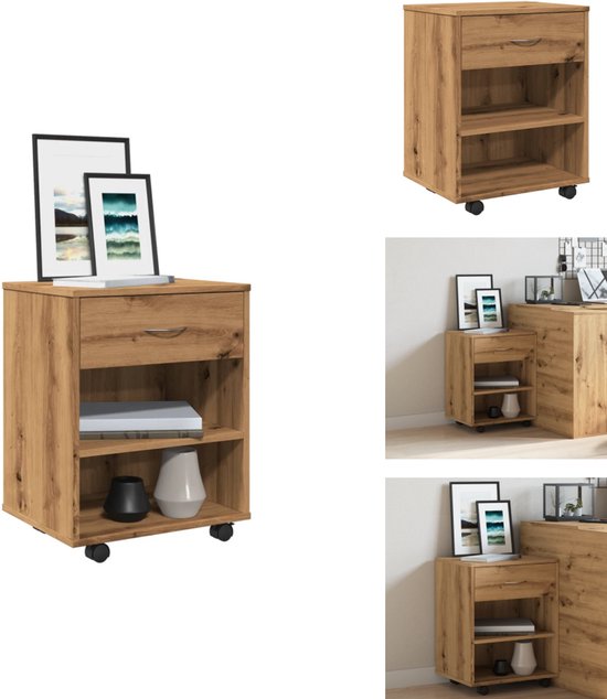 vidaXL Rolkast 72x33x42,5 cm bewerkt hout oud houtkleurig vidaXL Rolkast 72x33x42,5 cm bewerkt hout oud houtkleurig