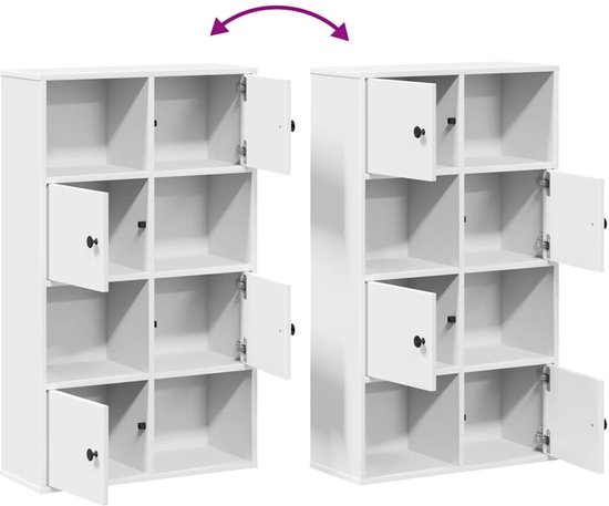 Bibliothèque vidaXL - Bibliothèques - Meuble de rangement - 60 x 24 x 101,5 cm - Bois traité blanc