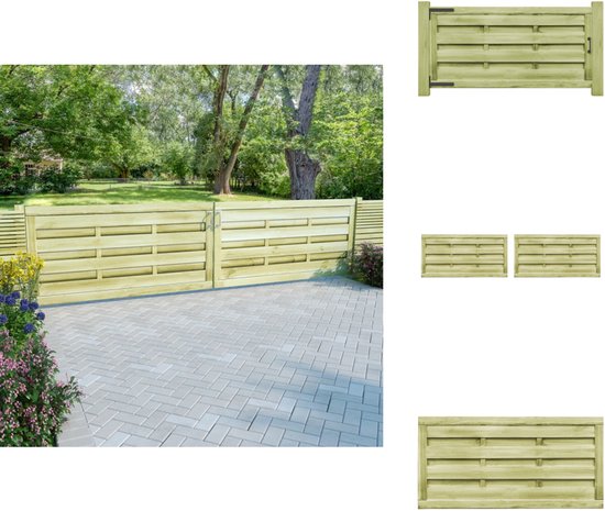 vidaXL Poort 170x100 cm geïmpregneerd grenenhout