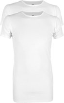 Cavello - 2-pack T-Shirts Ronde Hals Wit (extra lang) - L