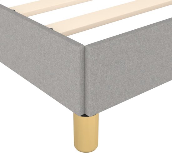 vidaXL Cadre de lit sans matelas 90x200 cm tissu gris clair - Cadre de lit Met Hoofdeinde - Cadres de lit Met Hoofdeindes - Lit - Meuble de couchage