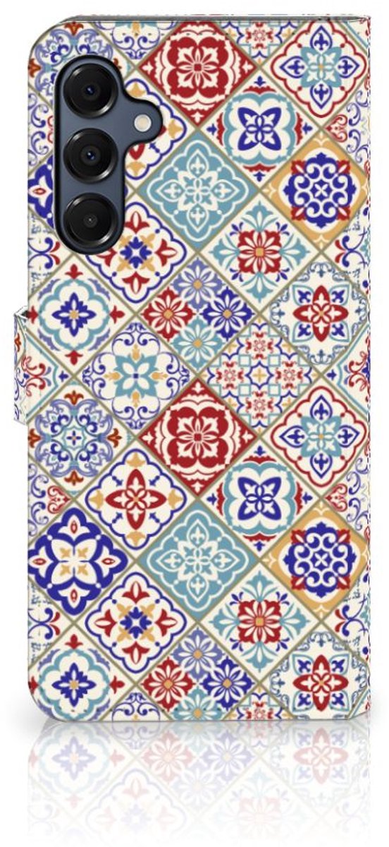 Boekhoesje voor Samsung Galaxy A16 4G/5G Bookcase Tiles Color