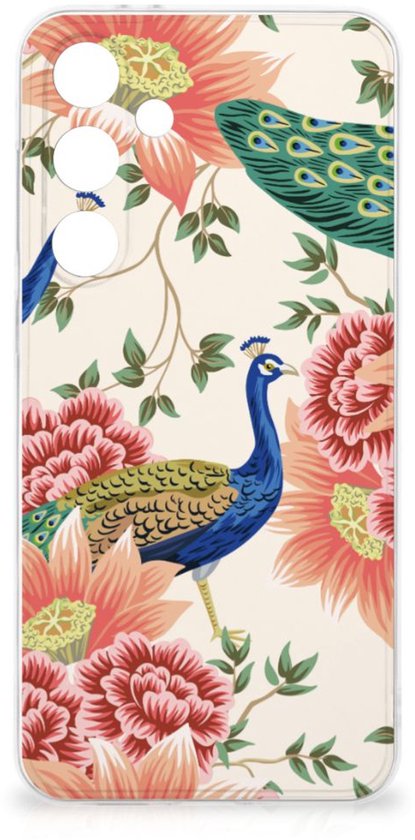 Foto: Tpu hoesje voor samsung galaxy s24 fe pink peacock