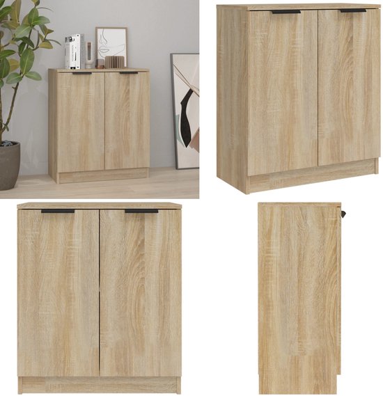 vidaXL Buffet 60x30x70 cm Bois d'ingénierie Chêne Sonoma - Buffet - Commodes - Armoire - Armoire murale