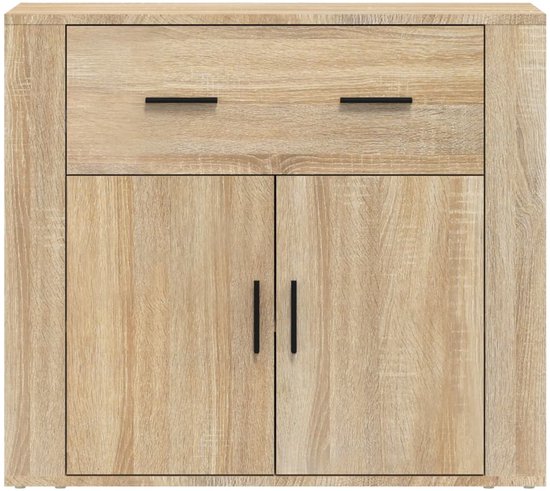 vidaXL Buffet 80x33x70 cm Bois d'ingénierie Chêne Sonoma - Buffet - Commodes - Armoire - Armoire murale