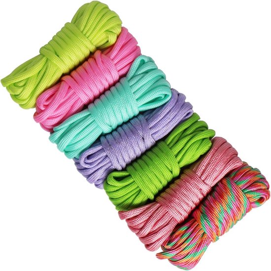 10 stuks metalen paracord-mes-sleutelkoordkralen met 6 mm gat voor het maken van armbanden, outdoor klimcampinghanger, zaklamphanger, E- sleutelhanger
