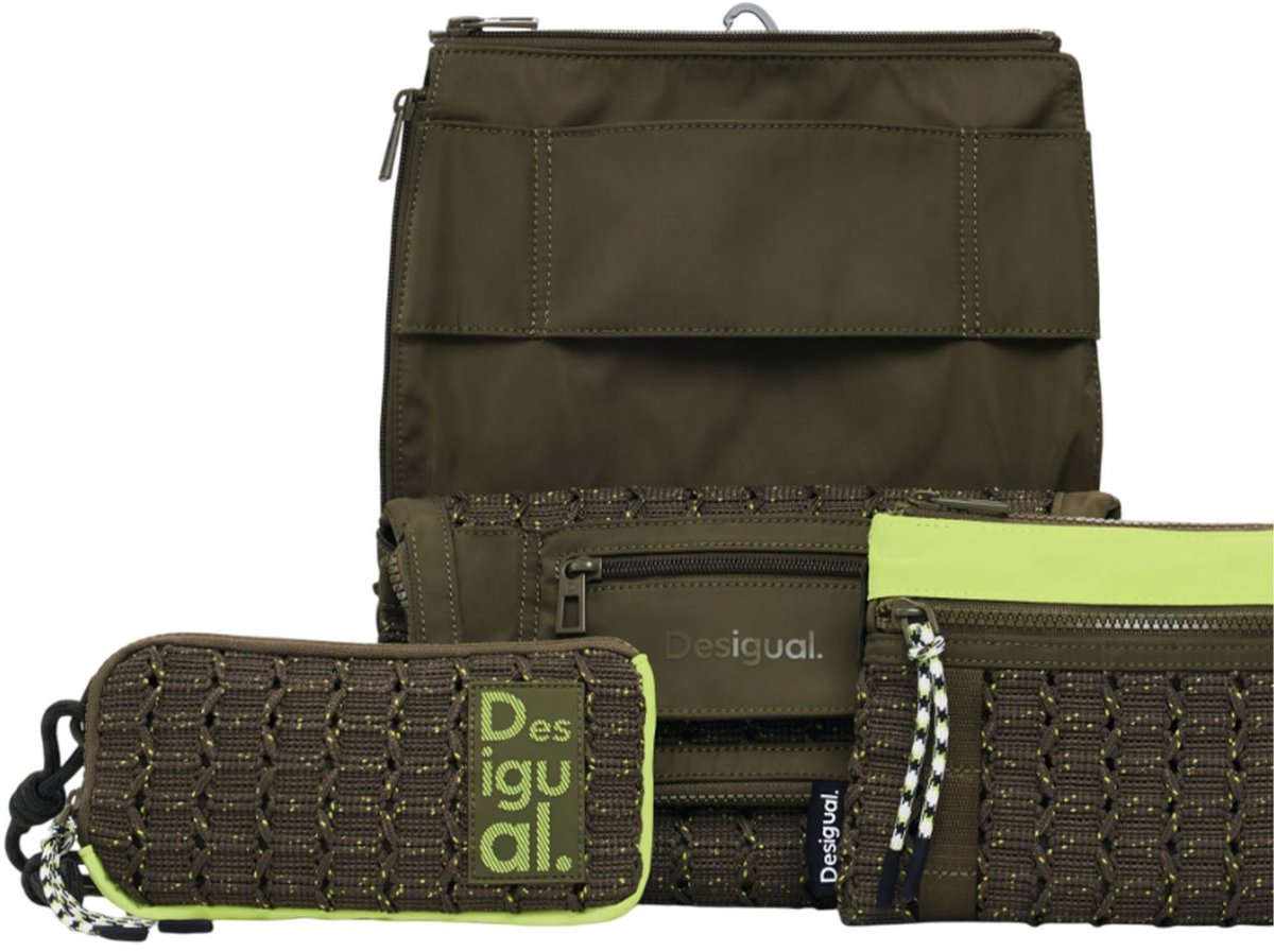 Desigual Schoudertas Modularis Apolo Venecia Crossbody Bag Kaki