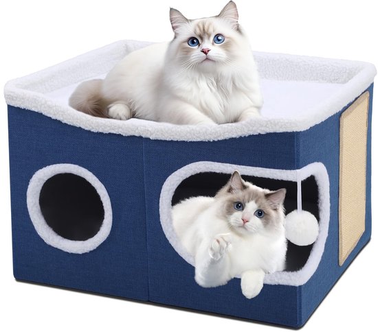 FANTASK Kattenmeubel – 3 Verdiepingen Met Krabplank, Sisal En Zachte Matten, Tot 20 Kg
