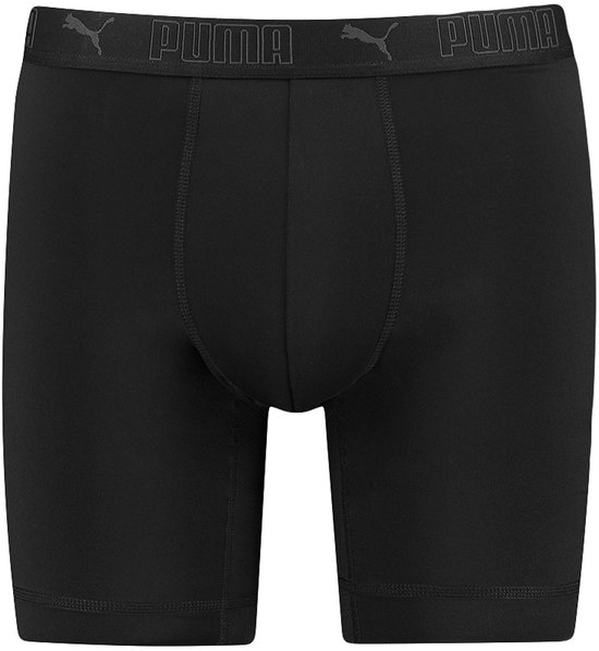 Zwarte Puma boxershorts met een elastische tailleband met een herhalende PUMA-print.